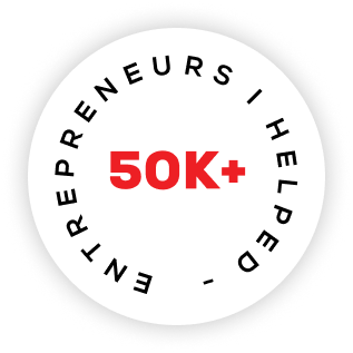 50K+ Entrepreneurs Mentored and Transformed Badge